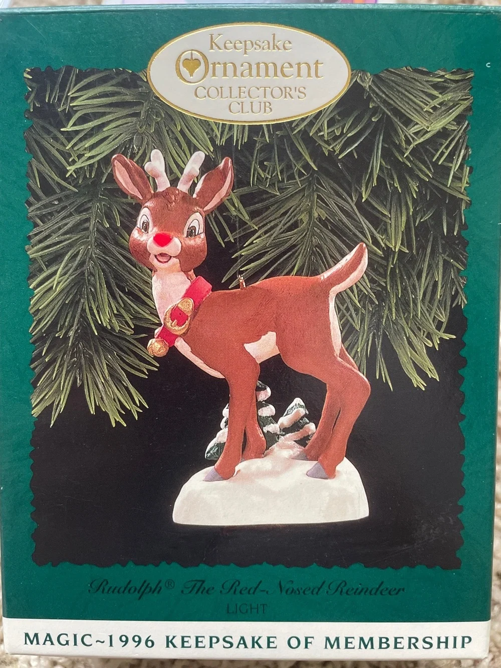 Hallmark Keepsake Ornament Club Rudolph the Red-Nosed Reindeer Light Ornament